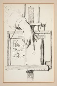 Sketch for Ex Libris: M.G. & E.A. Abbey by Edwin Austin Abbey
