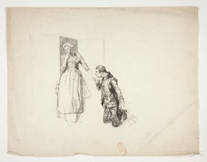 Sketch for Oliver Goldsmith by Edwin Austin Abbey