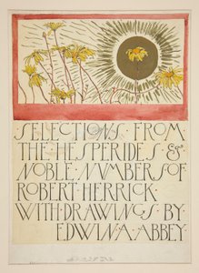 Sketch for an illustration for Selections from the Poetry of Robert Herrick by Edwin Austin Abbey