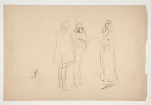 Sketch of Three Men, from Merchant of Venice by Edwin Austin Abbey