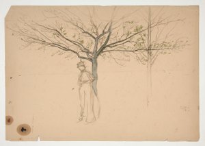 Sketch of a Figure Beneath a Tree by Edwin Austin Abbey