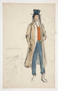 Sketch of a man - costume study for La Tosca