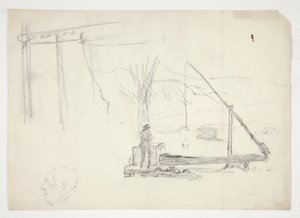 Sketch of a Man by a Well by Edwin Austin Abbey