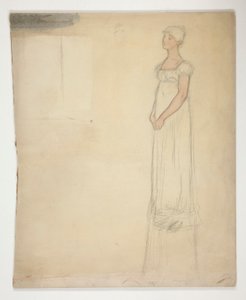 Sketch of a Woman - Costume Study for a Play? by Edwin Austin Abbey