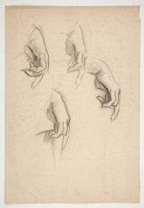Sketch of four hands by Edwin Austin Abbey