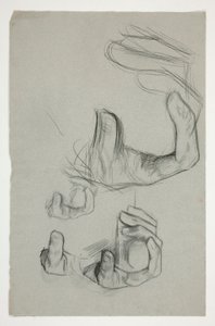 Sketch of Hand Clasping a Cane by Edwin Austin Abbey