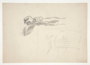 Sketch of Two Arms in Combat by Edwin Austin Abbey