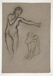 Sketch of two figures by Edwin Austin Abbey