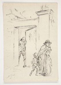 Study for Illustration for Oliver Goldsmith by Edwin Austin Abbey