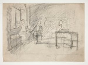 Study for An Old Song by Edwin Austin Abbey