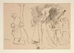 Study for Priest and the Great Lady by Edwin Austin Abbey