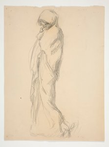 Study for Figure of 11 pm(?) by Edwin Austin Abbey