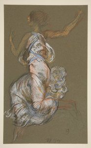 Study for figure of 9 am by Edwin Austin Abbey