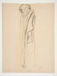 Study for Figure of 9 PM by Edwin Austin Abbey