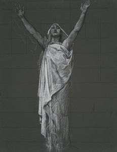 Study for Figure of Religion Rondel in the Rotunda of the State Capitol Building in Harrisburg, Pennsylvania, 1902-1911 by Edwin Austin Abbey