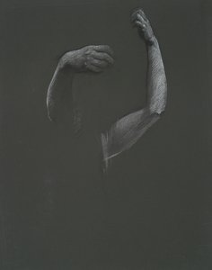 Study for Hands of the Figure of 3 pm(?) by Edwin Austin Abbey