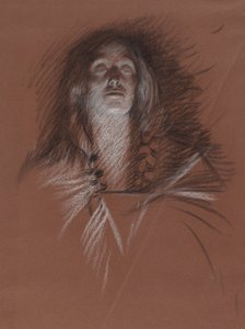 Study for Head of a Celtic Woman, from The Play Scene, Hamlet, Act 3, Scene 2 by Edwin Austin Abbey