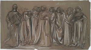 Study for the Captive Virtues, Figure Study by Edwin Austin Abbey