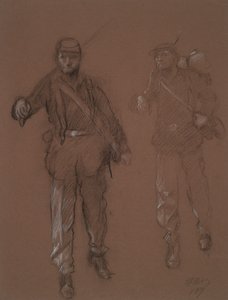 Study for the Figures of Two Civil War Soldiers by Edwin Austin Abbey