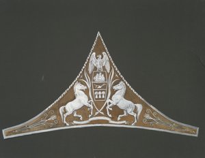 Study for triangular decorative detail, at the Pennsylvania state capitol building, Harrisburg, 1902-1911 by Edwin Austin Abbey