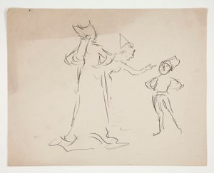 Study of Two Figures, from Love by Edwin Austin Abbey