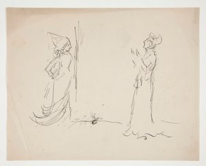Study of Two Figures, from Love by Edwin Austin Abbey