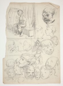 Study of a Boy, Study of Faces by Edwin Austin Abbey