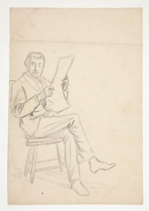 Study of a Man Reading by Edwin Austin Abbey