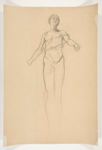 Study of an allegorical female figure for mural at the state capitol building in Harrisburg, Pennsylvania (completed by John Singer Sargent) by Edwin Austin Abbey