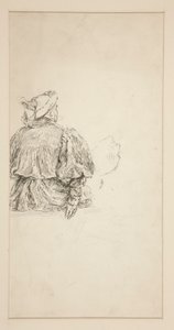 Study of Back of a Seated Man in XV Century Costume, for a Shakespearean Scene by Edwin Austin Abbey