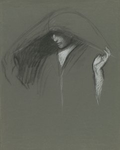 Study of Draped Head by Edwin Austin Abbey