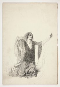 Study of Kneeling Woman, Probably a Study for Juliet in the Tomb Scene by Edwin Austin Abbey