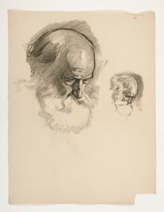 Study of the Head of an Old Bearded Man, for King Arthur by Edwin Austin Abbey
