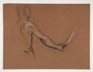 Study of two figures shaking hands by Edwin Austin Abbey