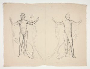 Study of Two Flamebearers by Edwin Austin Abbey