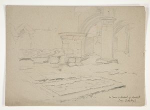 The Grave of MacLeod of MacLeod: Iona Cathedral by Edwin Austin Abbey
