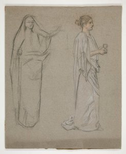 Two Women: Study for by Edwin Austin Abbey
