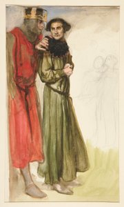Unidentified Shakespeare scene (two men) by Edwin Austin Abbey