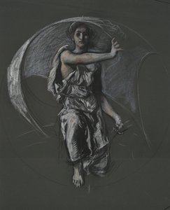 Unidentified Figure Study for Mural Project at the Pennsylvania State Capitol Building, Harrisburg, 1902-1911