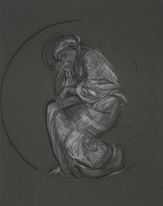 Unidentified figure study for mural project at the Pennsylvania state capitol building, Harrisburg, 1902-1911 by Edwin Austin Abbey