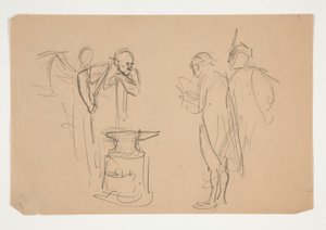Unidentified Illustration for Oliver Goldsmith by Edwin Austin Abbey