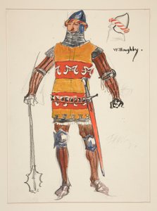 Willoughby, costume sketch for Henry Irving