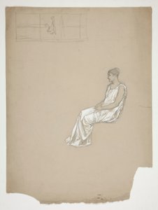 Woman Seated in Classical Garb: Study