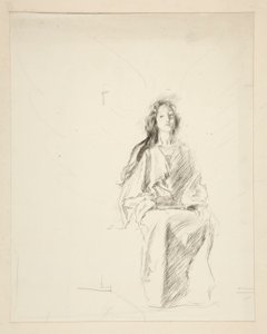 Woman Seated, Sketch for an Unidentified Shakespeare Play by Edwin Austin Abbey