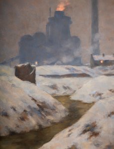 Furnace and Snow, Landscape by Edwin Butler Bayliss