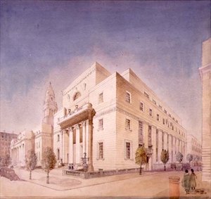 Elevation of the Public Library, Marylebone Road, London