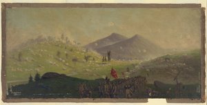 Attack on Little Round Top Held by the 5th Corps Commanded by General Sykes by Edwin Forbes