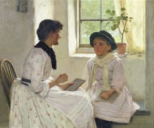 The Lesson, 1889 by Edwin Harris