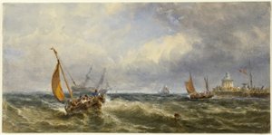 Coastal View with Shipping
