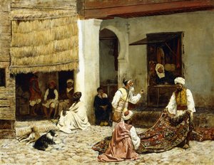 A Rug Bazaar in Tangiers